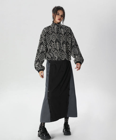 Black Mesh Layered Skirt